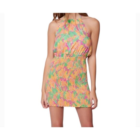 lost & wonder Eternal Lights Floral Minidress in Peach. Size Large. NWOT - Picture 3 of 11